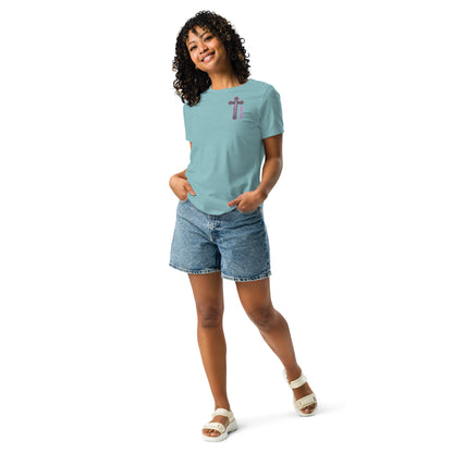 "More of Him; Less of Me" Relaxed fit Women's Relaxed T-Shirt Bc - 6400 - God's Armor Wear