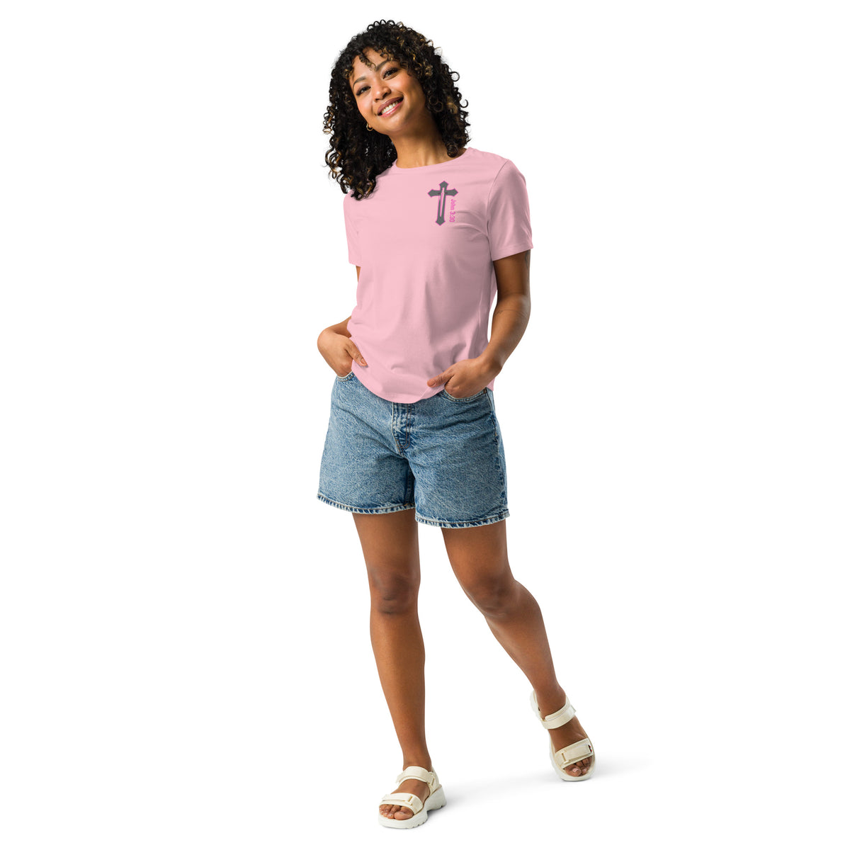"More of Him; Less of Me" Relaxed fit Women's Relaxed T-Shirt Bc - 6400 - God's Armor Wear
